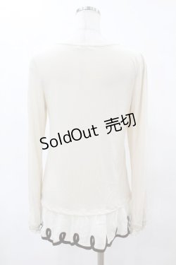 画像2: axes femme / 音符チャームインナーカットソー M アイボリー H-25-06-05-1050-AX-TO-NS-ZH