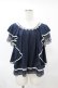 画像1: axes femme / シェル刺繍フレア袖プルオーバー M ネイビー H-25-06-05-1057-AX-TO-NS-ZH (1)