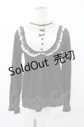 axes femme / 3つリボンブロッキングプルオーバー M ブラック H-25-06-05-1058-AX-TO-NS-ZH
