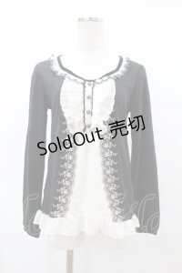axes femme / ドット切替プルオーバー M ブラック H-25-06-05-1059-AX-TO-NS-ZH