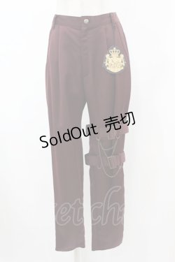 画像1: ALICE and the PIRATES / ベルト付ロングパンツ Free ボルドー H-25-06-05-1018-PA-PA-NS-ZH