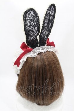 画像2: ALICE and the PIRATES / バニーガールカチューシャ  ブラック H-25-06-05-1002-PA-AC-NS-ZH