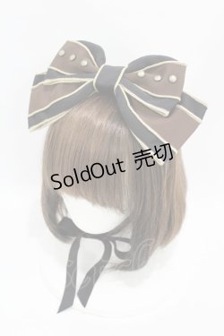 画像1: ALICE and the PIRATES / クリスのリボンヘッドドレス  ブラック/ブラウン H-25-06-05-1003-PA-AC-NS-ZH