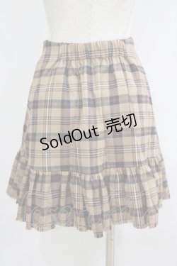 画像3: evelyn / ダブルボタンチェックスカート Free ベージュ H-25-06-05-050-LO-SK-NS-ZH