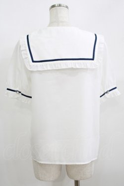 画像3: Amavel / Dreaming Ribbonフリルセーラーブラウス Free オフ/ネイビー H-25-06-05-056-CA-BL-NS-ZH