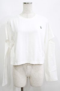 EATME / カットアウトスリーブTEE Free オフ H-25-06-05-062-LO-TS-NS-ZH