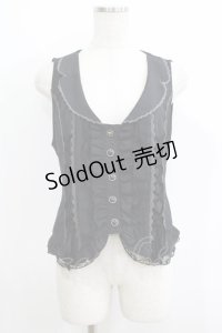 axes femme / フリルベスト M ブラック H-25-06-05-065-AX-TO-NS-ZH