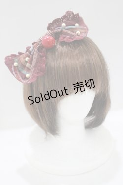 画像1: ALICE and the PIRATES / Wicked Queen's Poison cellar柄 リボンカチューシャ  エンジ H-25-06-05-066-PA-AC-NS-ZH