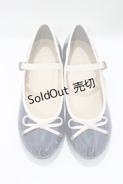 画像1: Fi.n.t / リボンストラップレインパンプス S（22.5〜23cm） ネイビー H-25-06-05-076-CA-SH-NS-ZH