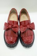 PINK HOUSE / エナメルリボンシューズ L(24.5cm相当） レッド H-25-06-05-077-LO-SH-NS-ZH