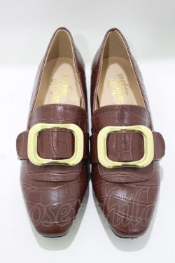 画像1: an another angelus / バックル使いローヒールシューズ S（22.5〜23.0cm） CAMEL H-25-06-05-078-CA-SH-NS-ZH