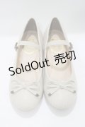 an another angelus / ストラップ付きリボンバレエシューズ S（22.5〜23.0cm） IVORY H-25-06-05-079-CA-SH-NS-ZH