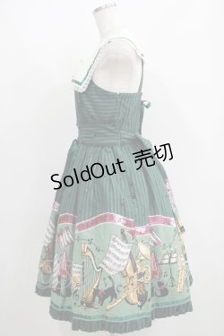 画像2: metamorphose / Brass band cat衿付ジャンパースカート Free グリーン H-25-06-05-014-ME-OP-NS-ZH