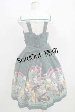 画像3: metamorphose / Brass band cat衿付ジャンパースカート Free グリーン H-25-06-05-014-ME-OP-NS-ZH