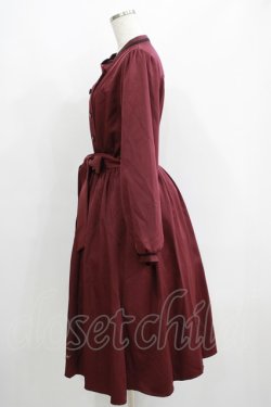 画像2: axes femme / フラワー刺繍連釦ワンピース M ボルドー H-25-06-05-015-AX-OP-NS-ZH
