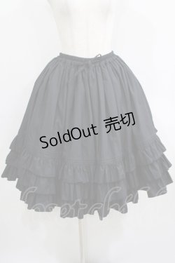 画像1: metamorphose / ピンタックフリルスカート(ミディアム丈) Free ブラック H-25-06-05-021-ME-SK-NS-ZH