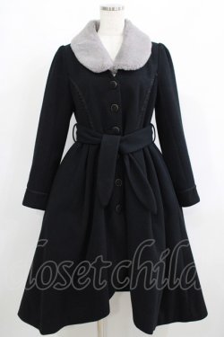 画像1: axes femme / ファーフィッシュテールコート M ネイビー H-25-06-06-023-AX-CO-NS-ZH