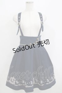 Amavel / 裾時計刺繍入りサス付スカート Free ネイビー H-25-06-06-028-CA-SK-NS-ZH