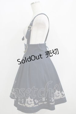 画像2: Amavel / 裾時計刺繍入りサス付スカート Free ネイビー H-25-06-06-028-CA-SK-NS-ZH