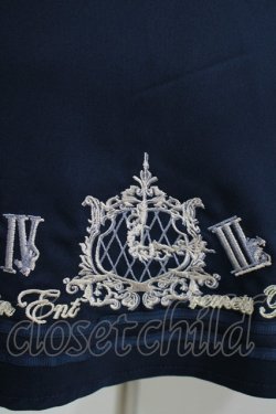 画像4: Amavel / 裾時計刺繍入りサス付スカート Free ネイビー H-25-06-06-028-CA-SK-NS-ZH