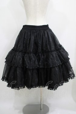 画像3: metamorphose / 【プラスサイズ】オーガンジーミディアムフリルパニエ プラスサイズ ブラック H-25-06-06-030-ME-SK-NS-ZH