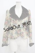 axes femme / 別珍×ゴブランジャケット M 生成り/ブラウン H-25-06-06-032-AX-JA-NS-ZH