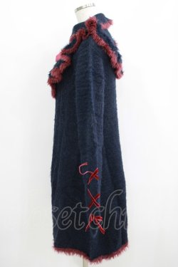 画像2: axes femme kawaii / フェザーニットワンピース M ネイビー H-25-06-06-034-AX-OP-NS-ZH
