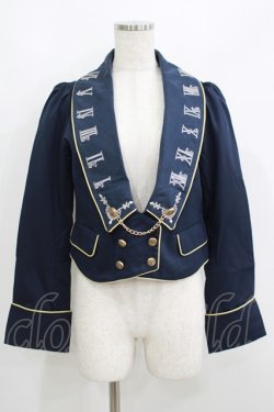 画像1: Amavel / 時計刺繍入りジャケット Free ネイビー H-25-06-06-035-CA-JA-NS-ZH