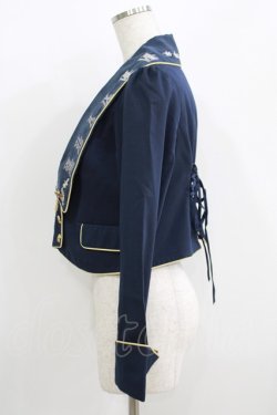 画像2: Amavel / 時計刺繍入りジャケット Free ネイビー H-25-06-06-035-CA-JA-NS-ZH