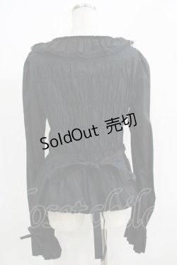 画像3: metamorphose / 【プラスサイズ】無地スクエアあき長袖ブラウス プラスサイズ ブラック H-25-06-06-043-ME-BL-NS-ZH