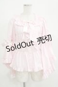metamorphose / スクエアあきロング姫袖ブラウス・TCブロード サイズ1 ピンク H-25-06-06-046-ME-BL-NS-ZH