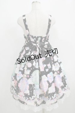 画像3: BABY,THE STARS SHINE BRIGHT / くみゃちゃんのふわふわお空でTea Party柄ジャンパースカートII Free ブラック H-25-06-06-004-BA-OP-NS-ZH