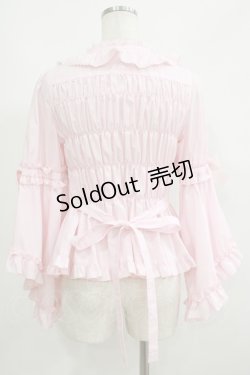 画像3: metamorphose / スクエアあきロング姫袖ブラウス・TCブロード サイズ1 ピンク H-25-06-06-046-ME-BL-NS-ZH