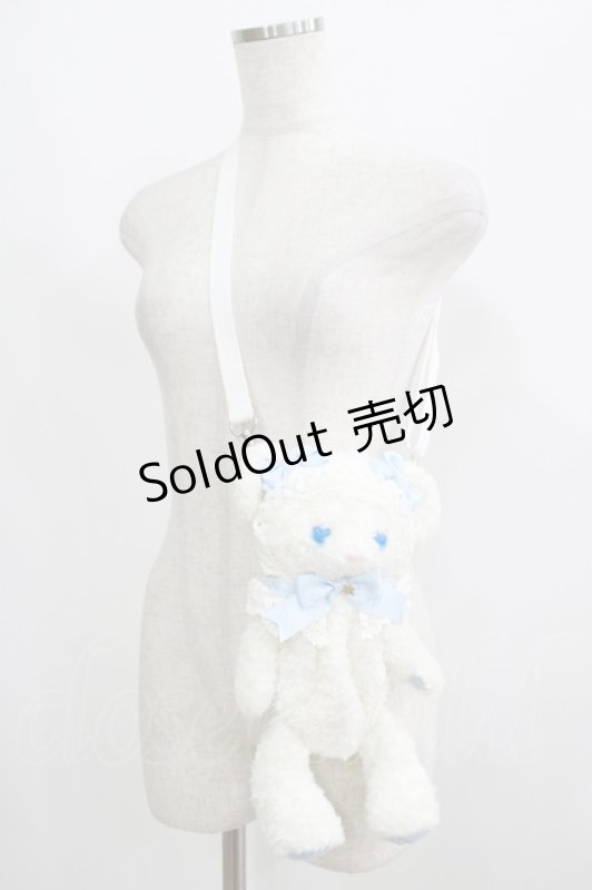 画像1: BABY,THE STARS SHINE BRIGHT / 札幌店限定ゆきふるまちのしろくみゃちゃんポシェット  オフ/サックス H-25-06-06-051-BA-BG-NS-ZH (1)