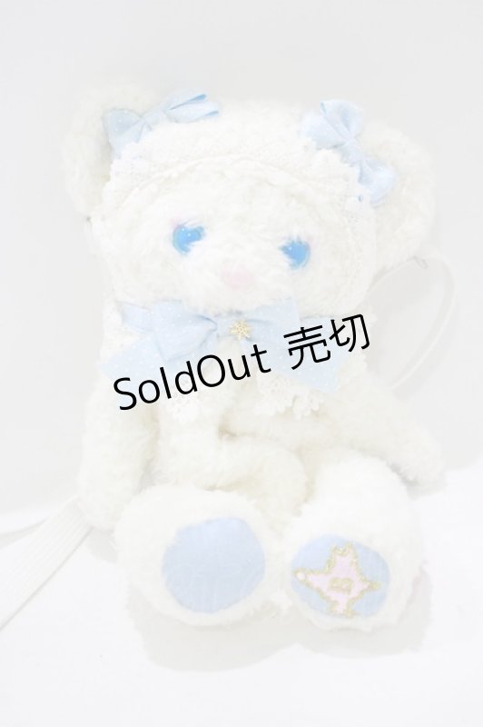 画像2: BABY,THE STARS SHINE BRIGHT / 札幌店限定ゆきふるまちのしろくみゃちゃんポシェット  オフ/サックス H-25-06-06-051-BA-BG-NS-ZH (2)