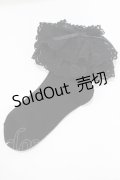 metamorphose / ラッセルレースクルーソックス  ブラック H-25-06-06-055-ME-ZA-NS-ZH