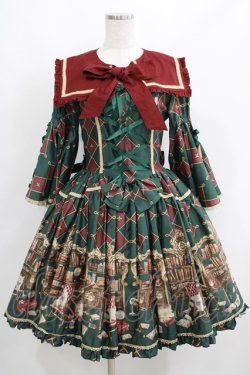 画像1: metamorphose / 主の書斎襟付きワンピース Free グリーン H-25-06-06-005-ME-OP-NS-ZH