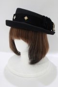 Hoshibako Works / 魔女の庭 魔法の果実 ベルベットリボン帽子  ブラック H-25-06-06-061-LO-AC-NS-ZH