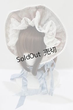 画像1: ALICE and the PIRATES / 天使の棲む森柄ボンネット  サックス H-25-06-06-069-PA-AC-NS-ZH