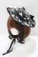 画像1: Kurumi Collaboration / 花柄ヘッドドレス  ブラック H-25-06-06-070-GO-AC-NS-ZH (1)
