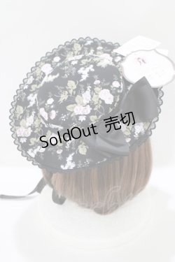 画像2: Kurumi Collaboration / 花柄ヘッドドレス  ブラック H-25-06-06-070-GO-AC-NS-ZH
