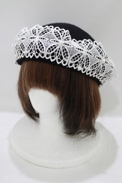画像1: m petit by misako / TT*AMレースBベレー  ブラック H-25-06-06-077-LO-AC-NS-ZH