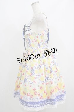 画像2: BABY,THE STARS SHINE BRIGHT / Cheerful Lemon柄ジャンパースカートI Free 生成り紺 H-25-06-06-007-BA-OP-NS-ZH