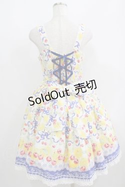 画像3: BABY,THE STARS SHINE BRIGHT / Cheerful Lemon柄ジャンパースカートI Free 生成り紺 H-25-06-06-007-BA-OP-NS-ZH