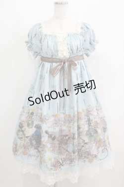 画像1: ALICE and the PIRATES / Victorian tear bottle柄ワンピース Free サックス H-25-06-06-009-PA-OP-NS-ZH