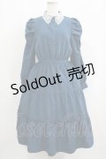 axes femme / レース襟マトン袖ワンピース M Bグリーン H-25-06-06-010-AX-OP-NS-ZH