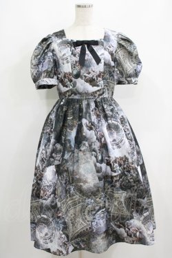 画像1: axes femme NOSTALGIE / 天使柄ジャガードワンピース Free ブラック H-25-06-06-011-AX-OP-NS-ZH