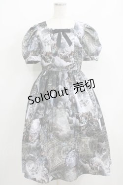 画像1: axes femme NOSTALGIE / 天使柄ジャガードワンピース Free ブラック H-25-06-06-011-AX-OP-NS-ZH