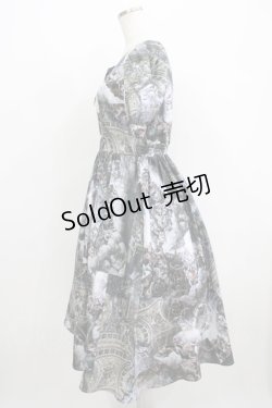 画像2: axes femme NOSTALGIE / 天使柄ジャガードワンピース Free ブラック H-25-06-06-011-AX-OP-NS-ZH
