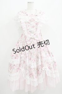 metamorphose / フローレンスケープ付きミディアムジャンパースカート サイズ1 ピンク H-25-06-06-014-ME-OP-NS-ZH